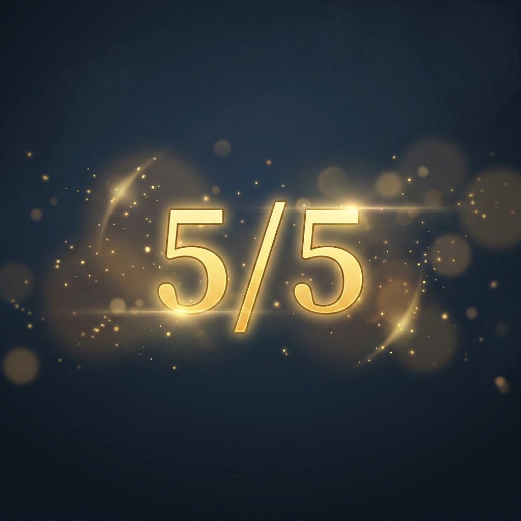 Glowing five golden stars above the text rating excellent 5.0 out of 5 stars based on 1,287 verified reviews